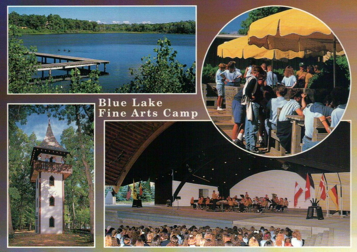 Blue Lake Fine Arts Camp - Old Postcard View (newer photo)